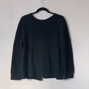 Cuyana open back wool/cashmere sweater, size small